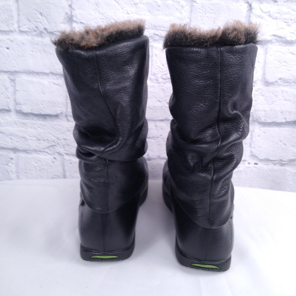 Earth Shoes Shannon Leather Fur Boots 5.5 - Picture 5 of 9